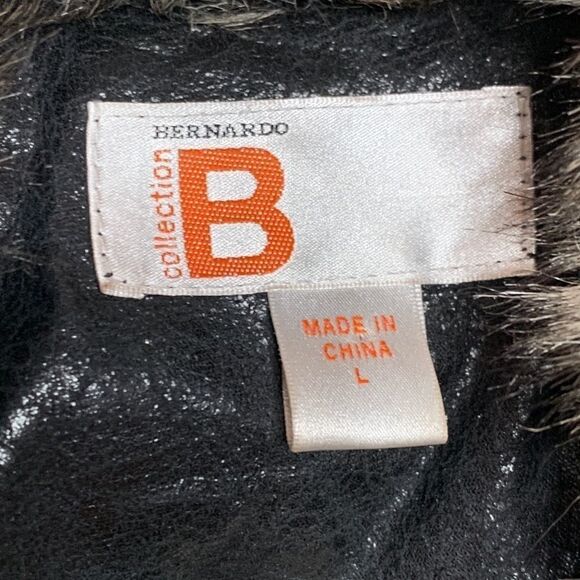 bernardo Collection Faux Fur Vegan Leather Moto Jacket - Picture 8 of 12